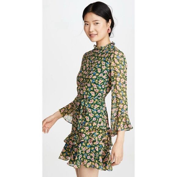 SALONI
MARISSA SILK MINI DRESS - ALPINE BOUQUET  Size  2 NWT - Picture 6 of 14